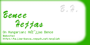 bence hejjas business card